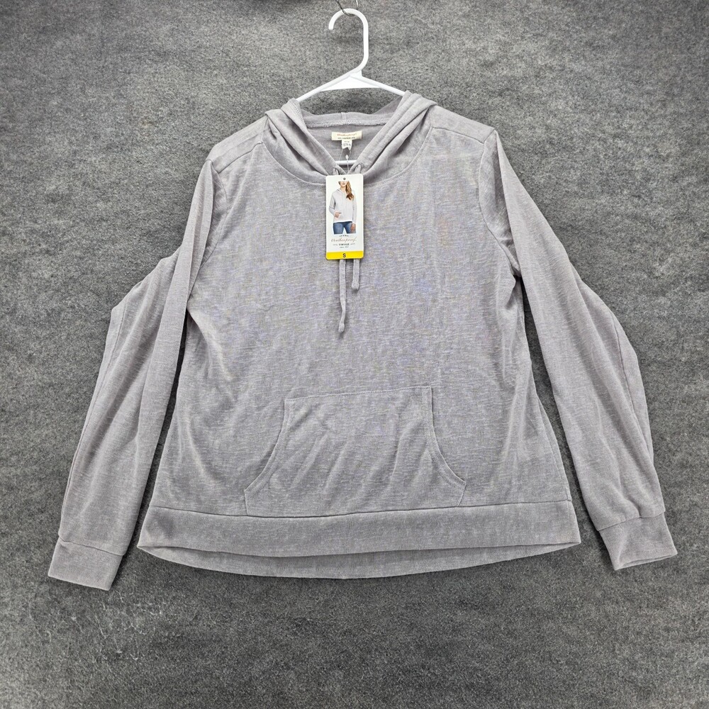 Weatherproof Vintage Hoodie Womens Small Long Sleeve Gray Lightweight